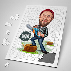  - Ormancı Erkek Karikatürlü Puzzle