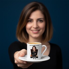  - Öz Güveni Yüksek Öğretmenim Karikatürlü Kahve Fincanı