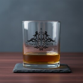  - Özel Hat Sanatı Kişiye Özel Desen İşlemeli Viski Bardağı