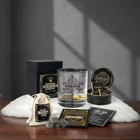  - Özel Kutuda Viski Taşlı Kişiye Özel Portsmouth Viski Bardağı Seti