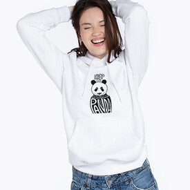 Panda Sevgisi Kapşonlu Kadın Sweatshirt - Thumbnail
