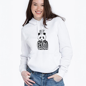 Panda Sevgisi Kapşonlu Kadın Sweatshirt - Thumbnail