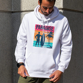 Paradise Tasarımlı Kapşonlu Sweatshirt - Thumbnail
