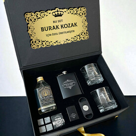 Patrona Hediye Golden Barrel Premium Viski Seti - Thumbnail