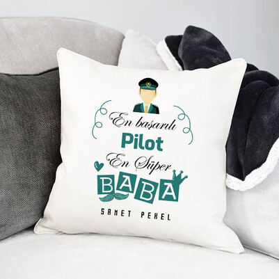  - Pilot Babalara Hediyelik Yastık