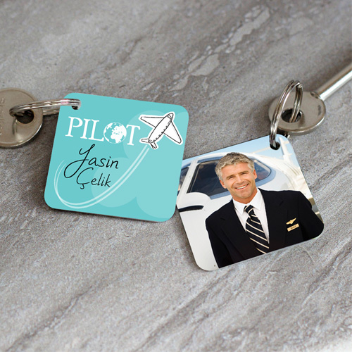Pilotlara Hediye Kişiye Özel Anahtarlık