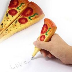 Pizza Pen - Pizza Şeklinde Magnet Kalem - Thumbnail