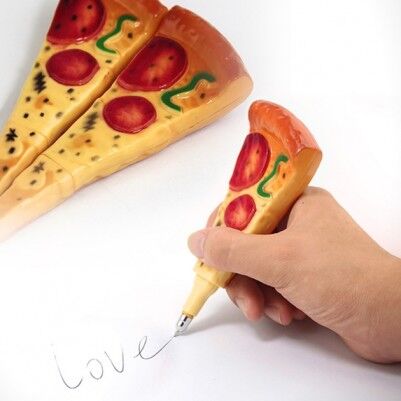 Pizza Pen - Pizza Şeklinde Magnet Kalem - Thumbnail