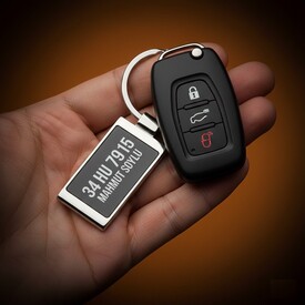  - Plakaya Özel Metal Anahtarlık