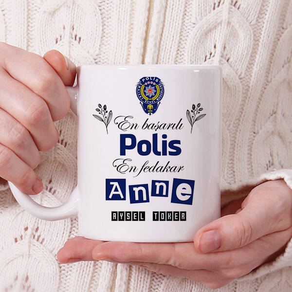 Polis Anneye Hediye Kupa Bardak