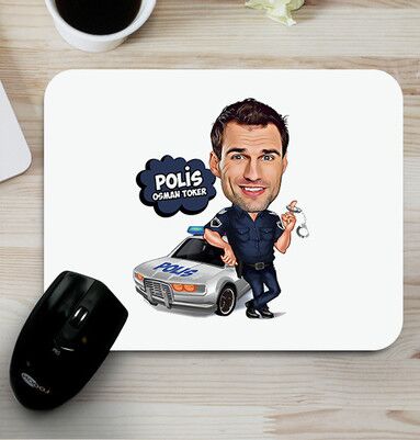  - Polise Hediye Karikatürlü Mouse Pad