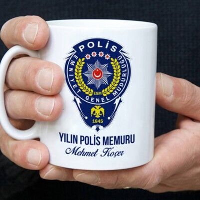 Polislere Özel İsimli Kahve Kupası - Thumbnail