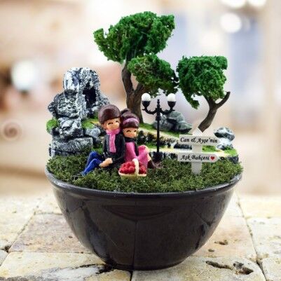 Ponçik Sevgililer Minyatür Bahçe - Thumbnail