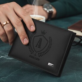  - Premium İsme Özel Erkek Deri Cüzdanı