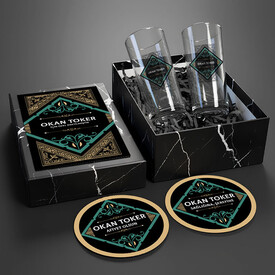  - Premium Tasarımlı İsimli İkili Rakı Bardağı Seti