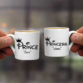 Prince And Princess İkili Kahve Fincanı - Thumbnail