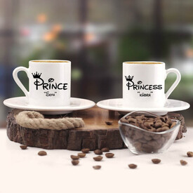 Prince And Princess İkili Kahve Fincanı - Thumbnail