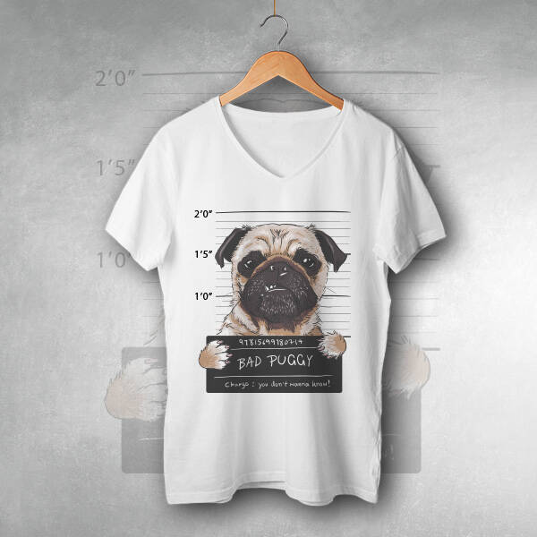 Puggy Dog Tasarım Unisex Tişört