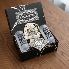  - Rakı Koalisyonu Hediyelik Rakı Bardağı Seti Hediye Kutusu