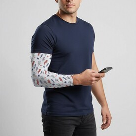  - Renkli Şimşekler Desenli Kol Çorabı