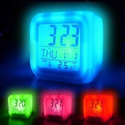 Renkli LED Işıklı Alarm Saat - Thumbnail