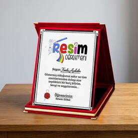  - Resim Öğretmenine Hediye Plaket