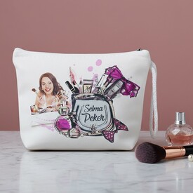  - Resimli ve İsme Özel Makyaj Çantası