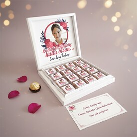  - Resimli ve Mesajlı Kadınlar Günü Çikolatası