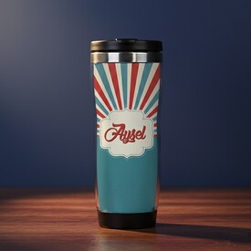  - Retro Tasarımlı İsme Özel Termos Mug