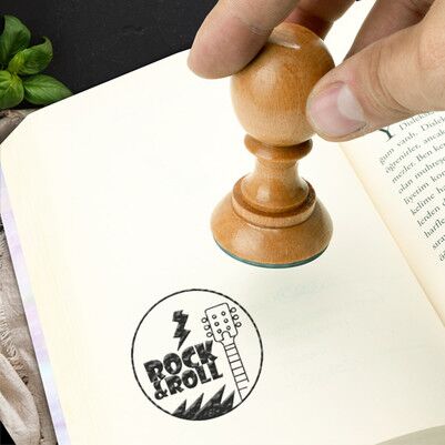  - Rock & Roll Tasarım Kitap Mührü