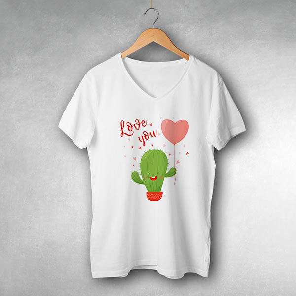 Romantic Cactus Tasarım Tişört