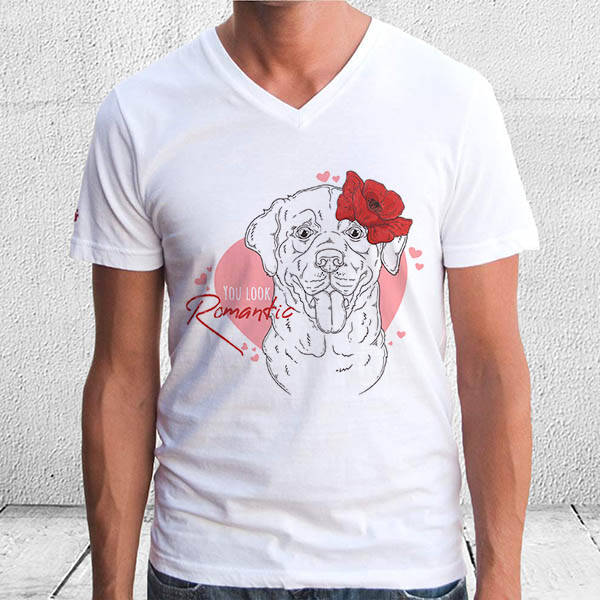 Romantic Dog Tasarım Tişört