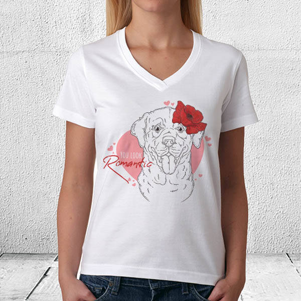 Romantic Dog Tasarım Tişört