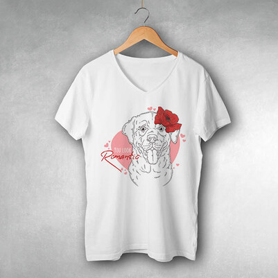  - Romantic Dog Tasarım Tişört