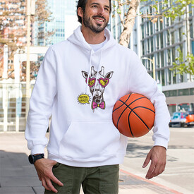 Romantic Giraffe Kapşonlu Sweatshirt - Thumbnail