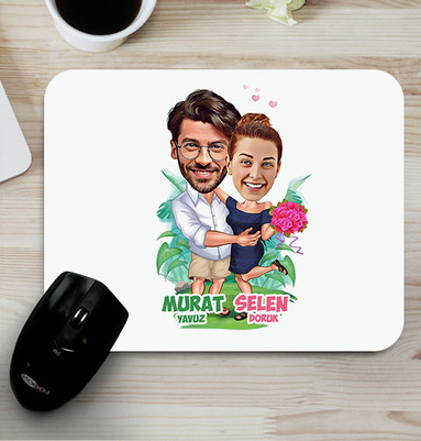  - Romantik Aşıklar Karikatürlü Mouse Pad