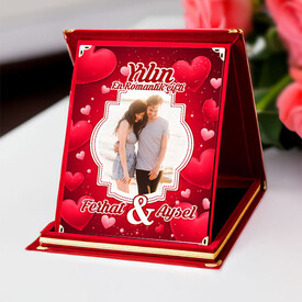 Romantik Aşıklara Özel Resimli Plaket - Thumbnail