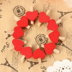 Romantik Kalp Fotoğraf Mandalları - Thumbnail