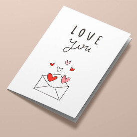 Romantik Mektup Kişiye Özel Tebrik Kartı - Thumbnail