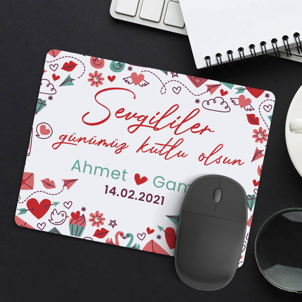 Romantik Sevgililer Günü Mesajlı Mousepad