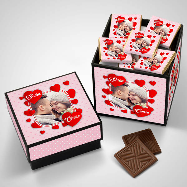 Romantik Sevgililer Özel Çikolata Kutusu