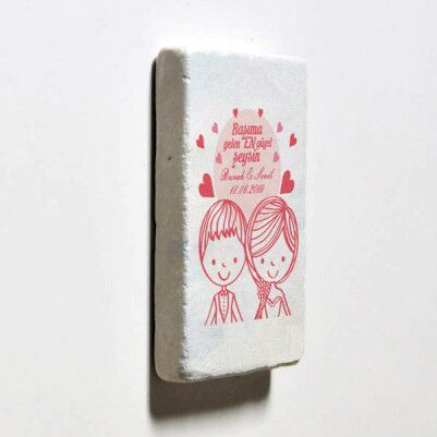 Romantik Tasarım Buzdolabı Magneti - Thumbnail
