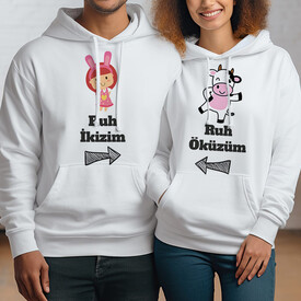 Ruh Öküzüm Kapşonlu Sevgili Sweatshirt - Thumbnail