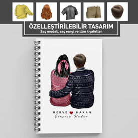 Saç ve Kıyafet Özelleştirilebilir Defter - Thumbnail