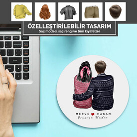 Saç ve Kıyafet Özelleştirilebilir Mouse Pad - Thumbnail