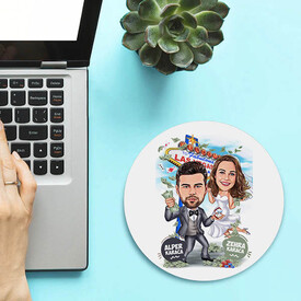  - Şanslı Çiftler Karikatürlü Mousepad