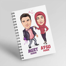  - Sen Hayatımın Anlamısın Sevgilim Karikatürlü Defter