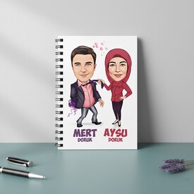  - Sen Hayatımın Anlamısın Sevgilim Karikatürlü Defter