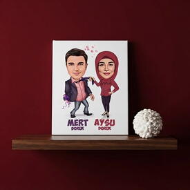  - Sen Hayatımın Anlamısın Sevgilim Karikatürlü Tablo