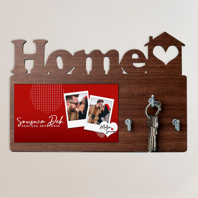 Seni Aşkla Seveceğim Home Anahtarlık Askısı - Thumbnail
